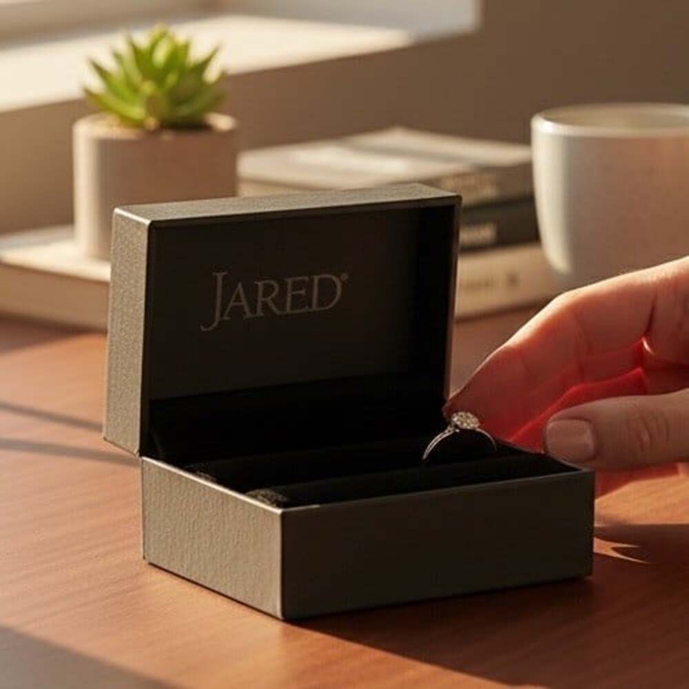 JARED Jewelers Ring Presentation Box Holds Up To 2 rings Black